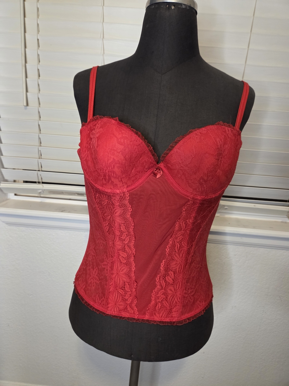 Maurices Red Lace Bustier Corset